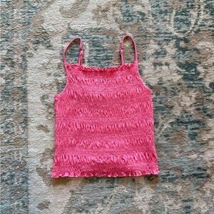 Pink Smocked Cami Tank Top – Size M